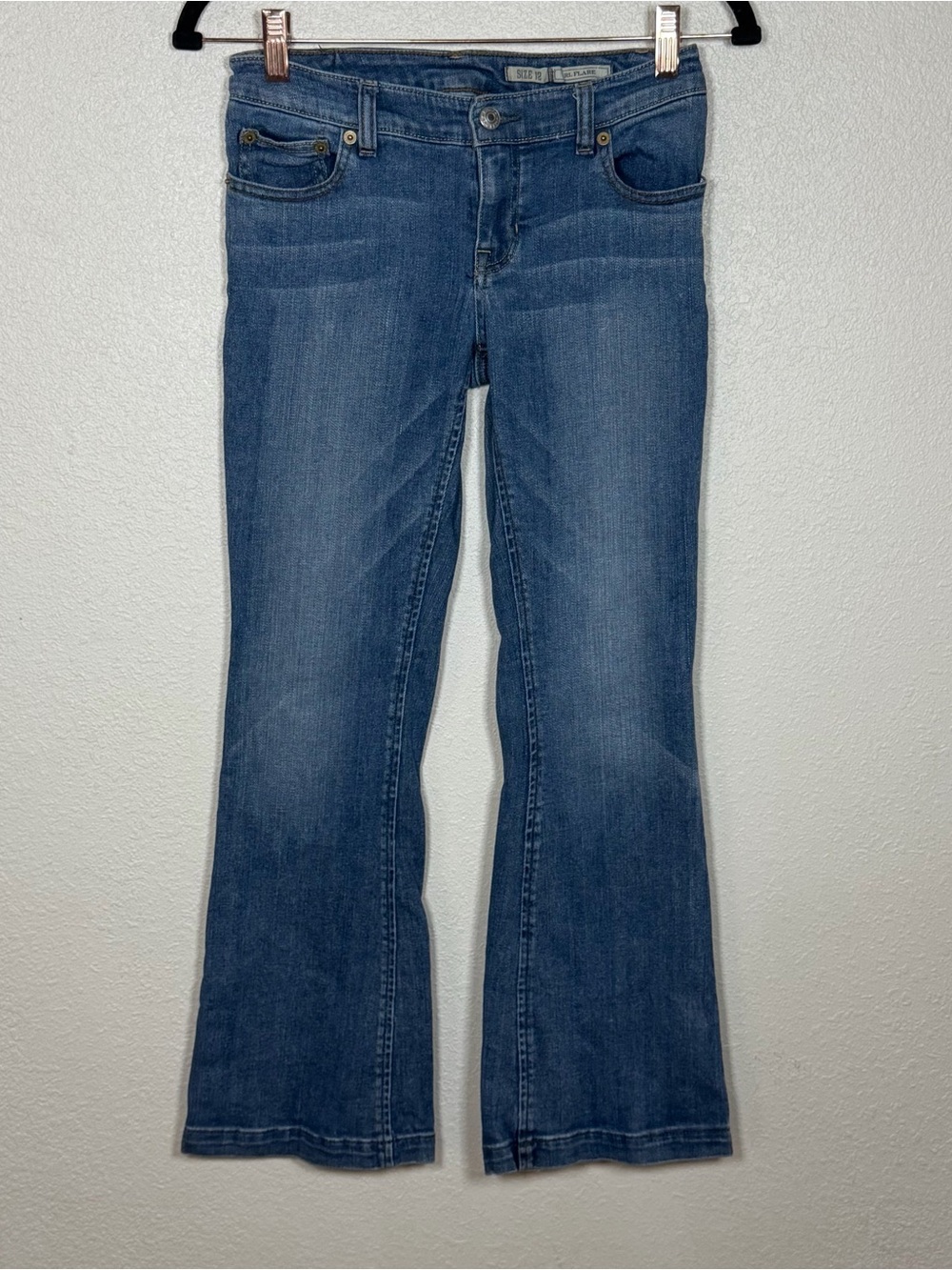 Ralph Lauren Girl’s 12 RL Flare Medium Wash Stretch Denim Jeans School Casual